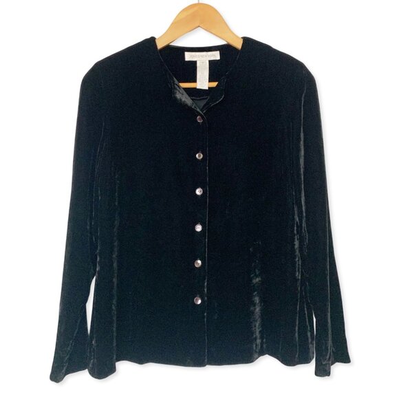 Vintage Velvet Jones New York Button Up Top Dark Fairy Whimisgoth Witchy 90s - Picture 1 of 11
